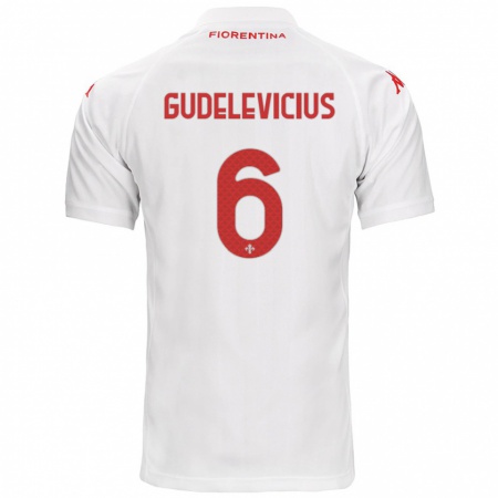 Kandiny Damen Ernestas Gudelevicius #6 Weiß Auswärtstrikot Trikot 2024/25 T-Shirt Österreich