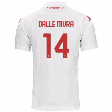 Kandiny Dames Christian Dalle Mura #14 Wit Uitshirt Uittenue 2024/25 T-Shirt