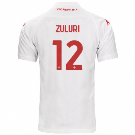 Kandiny Dames Athena Zuluri #12 Wit Uitshirt Uittenue 2024/25 T-Shirt