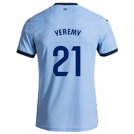 Kandiny Dames Yéremy Pino #21 Hemelsblauw Uitshirt Uittenue 2024/25 T-Shirt België