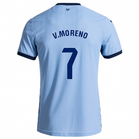 Kandiny Dames Víctor Moreno #7 Hemelsblauw Uitshirt Uittenue 2024/25 T-Shirt