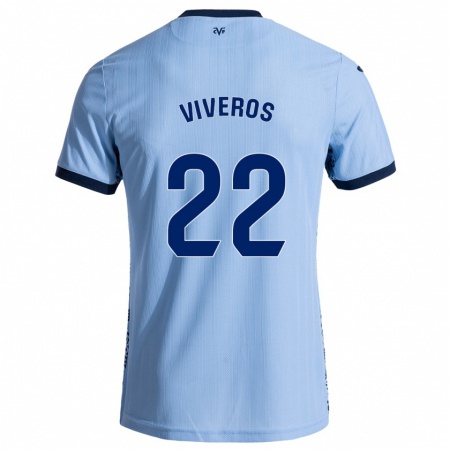 Kandiny Mujer Camiseta Facundo Viveros #22 Azul Cielo 2ª Equipación 2024/25 La Camisa