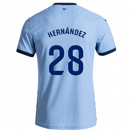 Kandiny Dames Gerard Hernández #28 Hemelsblauw Uitshirt Uittenue 2024/25 T-Shirt