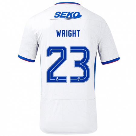 Kandiny Damen Scott Wright #23 Weiß Blau Auswärtstrikot Trikot 2024/25 T-Shirt Österreich