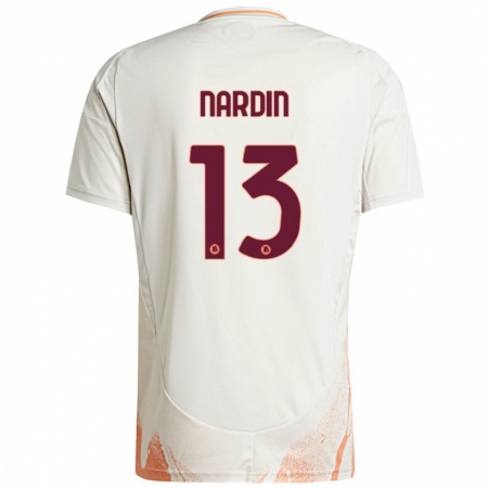 Kandiny Dames Federico Nardin #13 Crème Wit Oranje Uitshirt Uittenue 2024/25 T-Shirt