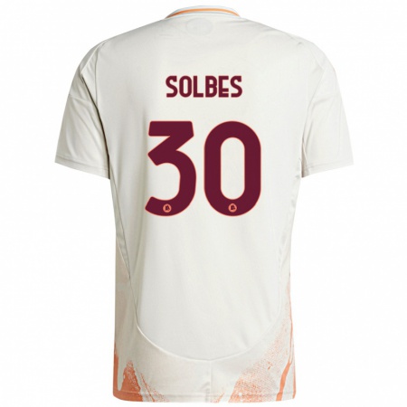 Kandiny Dames Ricardo Solbes #30 Crème Wit Oranje Uitshirt Uittenue 2024/25 T-Shirt