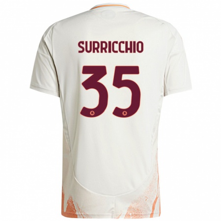 Kandiny Dames Jacopo Surricchio #35 Crème Wit Oranje Uitshirt Uittenue 2024/25 T-Shirt