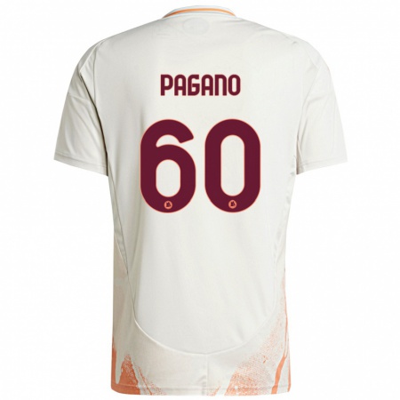 Kandiny Dames Riccardo Pagano #60 Crème Wit Oranje Uitshirt Uittenue 2024/25 T-Shirt