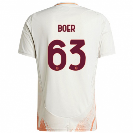 Kandiny Dames Pietro Boer #63 Crème Wit Oranje Uitshirt Uittenue 2024/25 T-Shirt