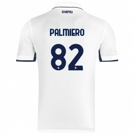 Kandiny Dames Luca Palmiero #82 Wit Koningsblauw Uitshirt Uittenue 2024/25 T-Shirt