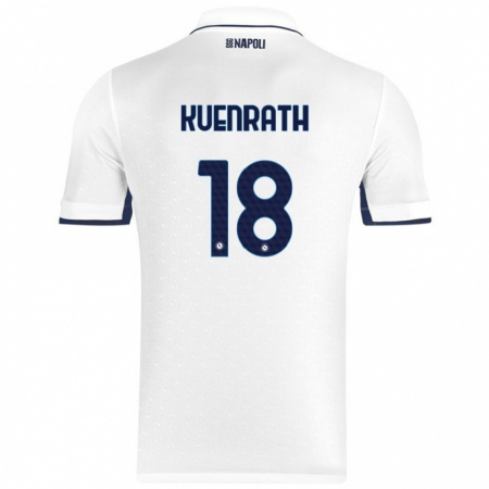 Kandiny Damen Melanie Kuenrath #18 Weiß Königsblau Auswärtstrikot Trikot 2024/25 T-Shirt Österreich