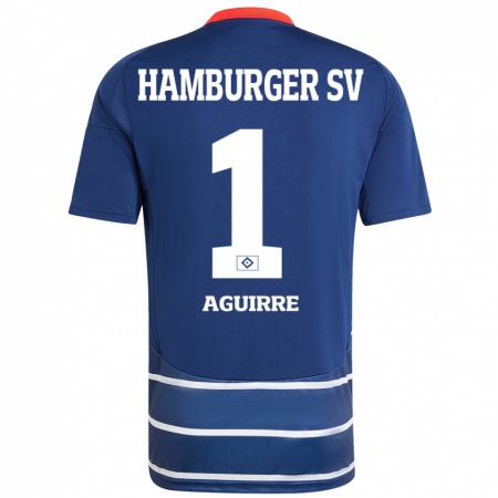 Kandiny Dames José Aguirre #1 Donkerblauw Uitshirt Uittenue 2024/25 T-Shirt