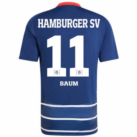 Kandiny Dames Lisa Baum #11 Donkerblauw Uitshirt Uittenue 2024/25 T-Shirt