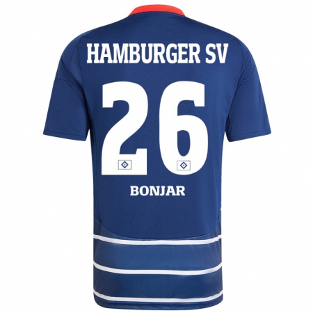 Kandiny Dames Amir Bonjar #26 Donkerblauw Uitshirt Uittenue 2024/25 T-Shirt