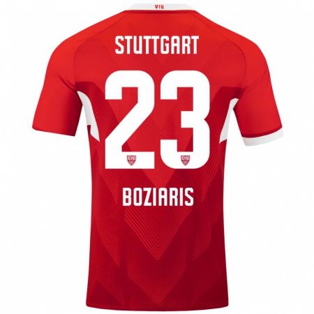 Kandiny Dames Giannis Boziaris #23 Rood Wit Uitshirt Uittenue 2024/25 T-Shirt