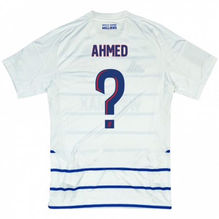 Kandiny Dames Aymeric Ahmed #0 Wit Blauw Uitshirt Uittenue 2024/25 T-Shirt