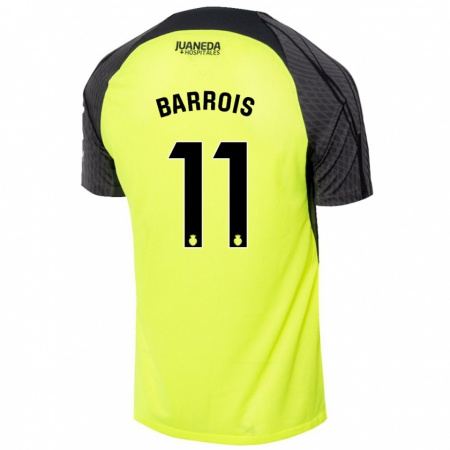 Kandiny Dames Eliott Barrois #11 Fluorescerend Groen Zwart Uitshirt Uittenue 2024/25 T-Shirt