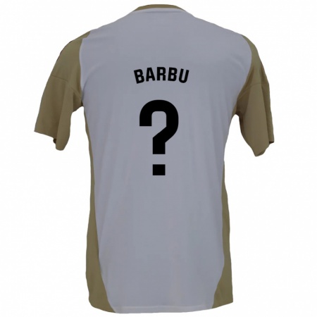 Kandiny Dames Álex Barbu #0 Bruin Wit Uitshirt Uittenue 2024/25 T-Shirt