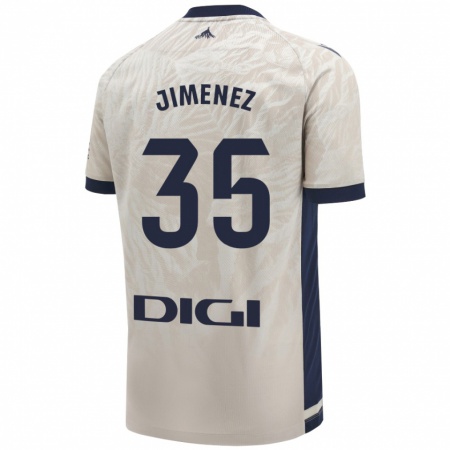 Kandiny Donna Maglia Álex Jimenez #35 Grigio Chiaro Kit Gara Away 2024/25 Maglietta