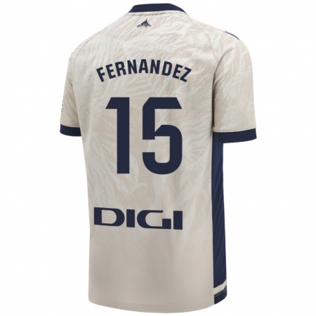 Kandiny Donna Maglia Leyre Fernández Sánchez #15 Grigio Chiaro Kit Gara Away 2024/25 Maglietta