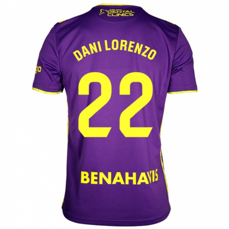 Kandiny Dames Dani Lorenzo #22 Paars Geel Uitshirt Uittenue 2024/25 T-Shirt