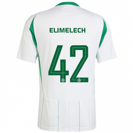 Kandiny Dames Roey Elimelech #42 Witgroen Uitshirt Uittenue 2024/25 T-Shirt