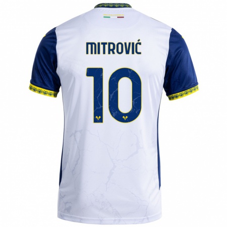 Kandiny Dames Stefan Mitrović #10 Witblauw Uitshirt Uittenue 2024/25 T-Shirt