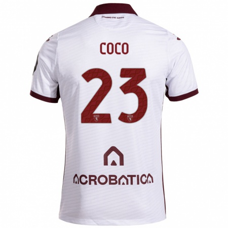 Kandiny Dames Saúl Coco #23 Wit Kastanjebruin Uitshirt Uittenue 2024/25 T-Shirt