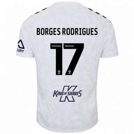 Kandiny Dames Raphael Borges Rodrigues #17 Wit Uitshirt Uittenue 2024/25 T-Shirt