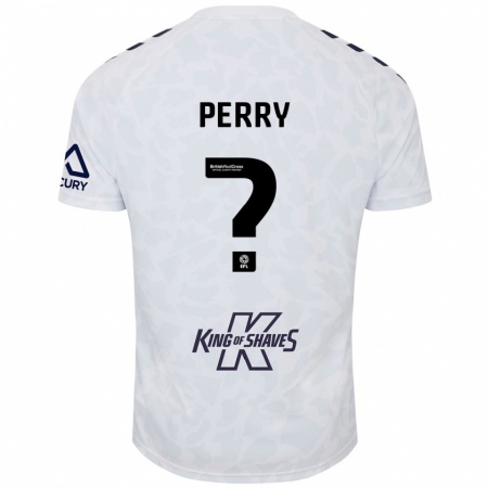 Kandiny Dames Callum Perry #0 Wit Uitshirt Uittenue 2024/25 T-Shirt