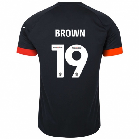 Kandiny Dames Jacob Brown #19 Zwart Oranje Uitshirt Uittenue 2024/25 T-Shirt