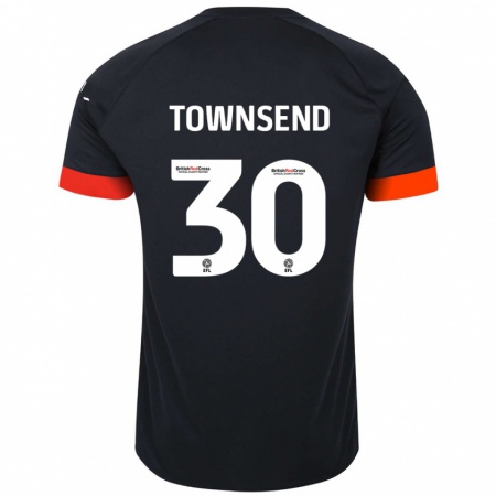 Kandiny Dames Andros Townsend #30 Zwart Oranje Uitshirt Uittenue 2024/25 T-Shirt