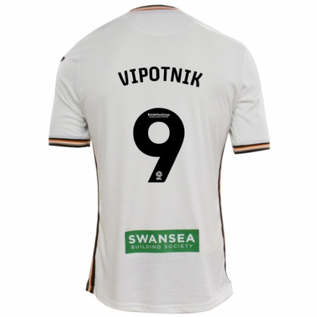 Kandiny Bambino Maglia Zan Vipotnik #9 Bianco Kit Gara Home 2024/25 Maglietta