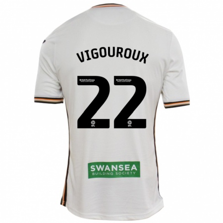 Kandiny Kinderen Lawrence Vigouroux #22 Wit Thuisshirt Thuistenue 2024/25 T-Shirt