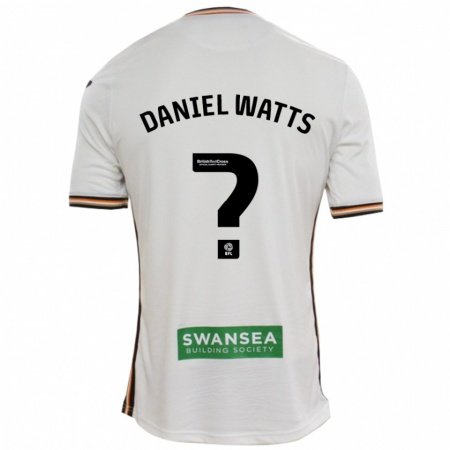 Kandiny Kinderen Daniel Watts #0 Wit Thuisshirt Thuistenue 2024/25 T-Shirt