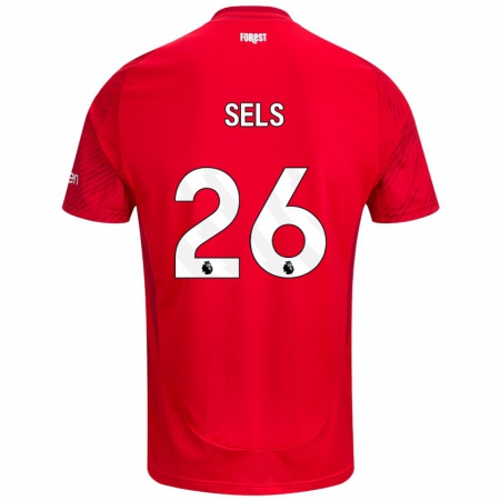 Kandiny Kinderen Matz Sels #26 Rood Wit Thuisshirt Thuistenue 2024/25 T-Shirt