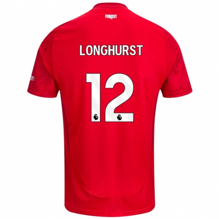 Kandiny Kinderen Kate Longhurst #12 Rood Wit Thuisshirt Thuistenue 2024/25 T-Shirt