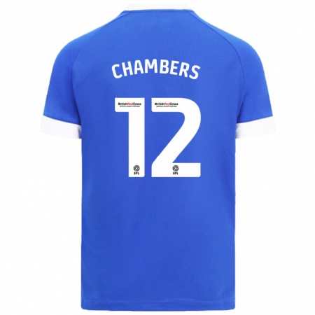 Kandiny Kinderen Calum Chambers #12 Hemelsblauw Thuisshirt Thuistenue 2024/25 T-Shirt