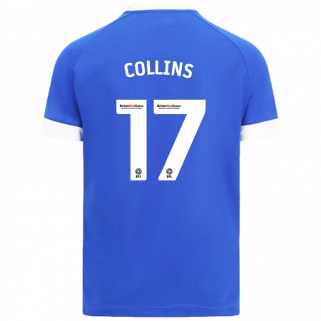 Kandiny Kinderen Jamilu Collins #17 Hemelsblauw Thuisshirt Thuistenue 2024/25 T-Shirt