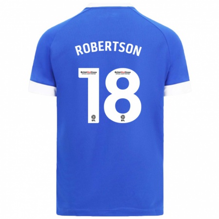 Kandiny Kinderen Alex Robertson #18 Hemelsblauw Thuisshirt Thuistenue 2024/25 T-Shirt