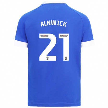 Kandiny Kinderen Jak Alnwick #21 Hemelsblauw Thuisshirt Thuistenue 2024/25 T-Shirt