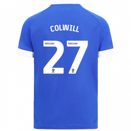 Kandiny Kinderen Rubin Colwill #27 Hemelsblauw Thuisshirt Thuistenue 2024/25 T-Shirt