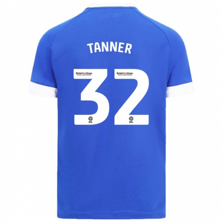 Kandiny Niño Camiseta Ollie Tanner #32 Azul Cielo 1ª Equipación 2024/25 La Camisa