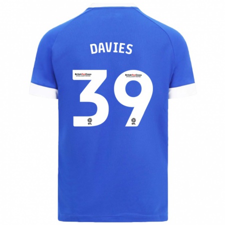 Kandiny Kinder Isaak Davies #39 Himmelblau Heimtrikot Trikot 2024/25 T-Shirt Österreich