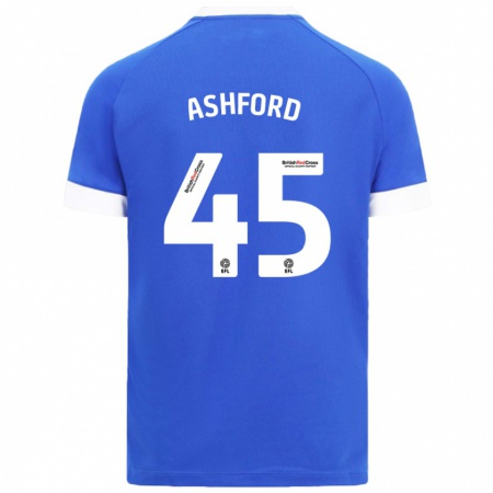 Kandiny Kinderen Cian Ashford #45 Hemelsblauw Thuisshirt Thuistenue 2024/25 T-Shirt