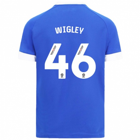 Kandiny Kinderen Morgan Wigley #46 Hemelsblauw Thuisshirt Thuistenue 2024/25 T-Shirt