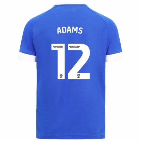 Kandiny Kinderen Kelly Adams #12 Hemelsblauw Thuisshirt Thuistenue 2024/25 T-Shirt