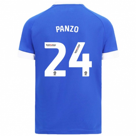 Kandiny Bambino Maglia Jonathan Panzo #24 Azzurro Kit Gara Home 2024/25 Maglietta