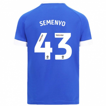 Kandiny Kinderen Jai Semenyo #43 Hemelsblauw Thuisshirt Thuistenue 2024/25 T-Shirt