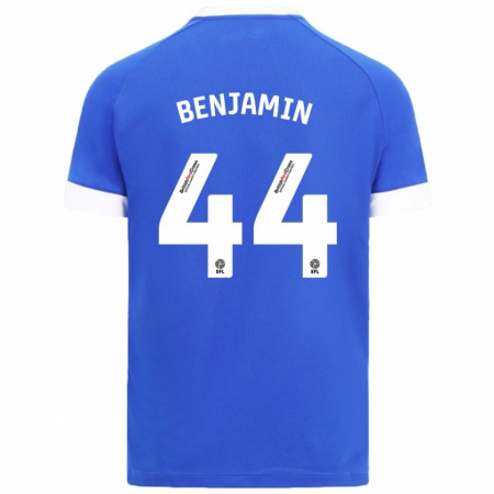 Kandiny Kinderen Xavier Benjamin #44 Hemelsblauw Thuisshirt Thuistenue 2024/25 T-Shirt